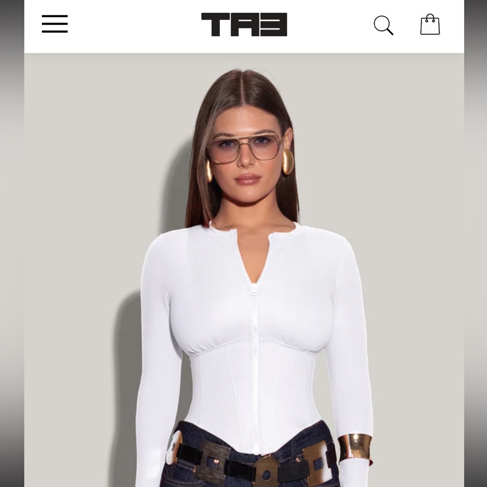 TA3 Long Sleeve Corsety Top